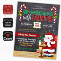 chalkboard breakfast with santa flyer